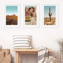 Arizona Desert Travel Art. Grand Canyon, Retro Van, Cactus by Wall Art Set