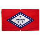 Arkansas Flag with Grommets Along the Edges for Wall Hanging by Flagman of America