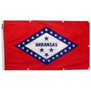Arkansas Flag with Grommets Along the Edges for Wall Hanging by Flagman of America