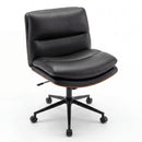 Armless Office Chair with Curved Backrest and Padded Seat by LJGDeals