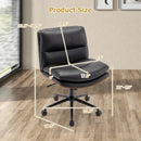 Armless Office Chair with Curved Backrest and Padded Seat by LJGDeals