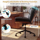 Armless Office Chair with Curved Backrest and Padded Seat by LJGDeals