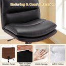 Armless Office Chair with Curved Backrest and Padded Seat by LJGDeals