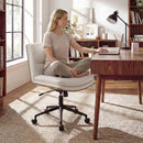 Armless Office Chair with Curved Backrest and Padded Seat by LJGDeals