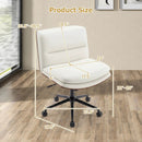 Armless Office Chair with Curved Backrest and Padded Seat by LJGDeals