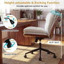 Armless Office Chair with Curved Backrest and Padded Seat by LJGDeals