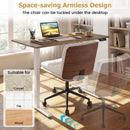 Armless Office Chair with Curved Backrest and Padded Seat by LJGDeals