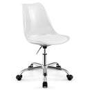 Armless Rolling Office Chair with Swivel Seat and PU Leather Cushion-Clear by LJGDeals