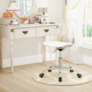 Armless Rolling Office Chair with Swivel Seat and PU Leather Cushion-Clear by LJGDeals