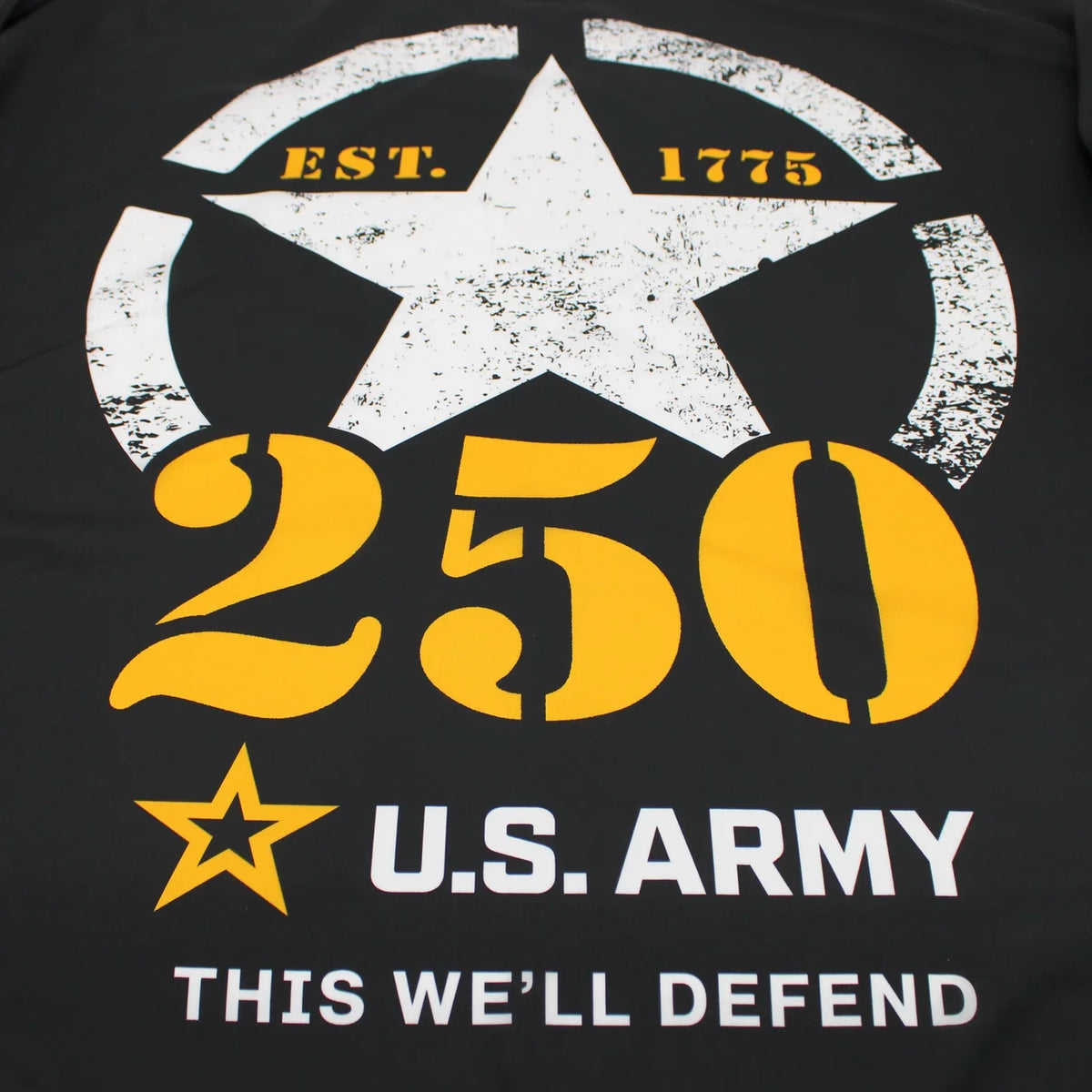 Army 250th Anniversary Flag 3'x5' - Official | Made in USA, close-up of the surface