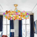 Art Stained Glass Tree Branch Chandelier