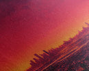 Los Angeles on Fire, Wildfire Art, Abstract City Skyline, 3 piece wall art, 3 piece canvas print