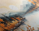 Nature Art, River Wall Art, Watercolor Wall Art, Canvas Print, Wall Hanging, Panoramic Art, Watercolor Botanical Art Print, Country Home Art