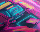 Game Room Decor, Framed Canvas Print, Synthwave Arcade, Boys Room, Gamer Gift, Gaming Wall Art, Video Game Posters, Teen Room