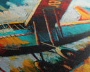Aeroplane Art, Antique Airplane Painting Canvas Print, Framed Canvas Art, Above Sofa Art, Gift for RC Plane Pilot