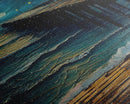 Van Gogh Starry Night Inspired, The Beach Boardwalk at Midnight, Framed Canvas Print, Unique Wall Art, Canvas Art, Living Room Decor