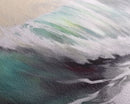 Green Ocean Wall Art Canvas Print, Minimalist Ocean Art, Seascape Wall Decor, Ocean Waves Art Framed, Panoramic, Wall Art, Canvas Print