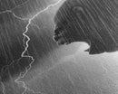 Gorilla Roaring In A Thunder Storm, Framed Canvas Print, Cool Wall Art, Ape Art