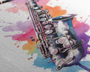Saxophone Graffiti Wall Art, Saxophone Gifts, Cool Musical Wall Art, Unique Gift, Gift For Musician, Musical Art