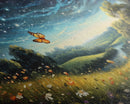 Wildflower Meadow. Wildflower Art, Canvas Print, Butterflies, Wall Art, 3 Piece Wall Art, Country Home Decor, Indie Room Decor, Room Decor