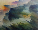 Dramatic Watercolor Sunset Landscape Abstract, Landscape Art, 3 Piece Canvas Decor, 3 Piece Wall Art, Ready To Hang Canvas Prints