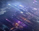 Cyberpunk Hong Kong City Skyline, Framed Canvas Print, Cyberpunk Style Wall Art, Synthwave Decor, Videogame Concept Art