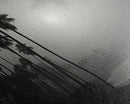 Black And White Florida Rain Storm, Framed Canvas Print, Liminal Art, Liminal Spaces, Framed Wall Art, Office Decor, Dark Moody Art