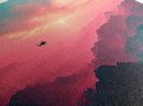Fire Response - Blackhawk Helicopter Over The Mountains - Southern California - Framed Canvas Print, Synthwave Style Military Art