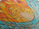 Panoramic Art Print - Sunset Mosaic Canvas Print - Wood Framed Wall Art - Horizontal Abstract Art - Large Wide Wall Art - Above Bed Decor Framed Canvas