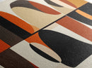 Earthy Tones MCM Style Panoramic Print, Geometric Shapes, Abstract Wall Art, Extra Wide Oversized Art