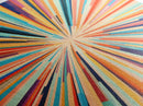 Mid Century Modern Art - Light Speed Tunnel - Vertical Tall Narrow Wall Art - Retro Loft Art - Large Wall Art Painting - Geometric Abstract MCM Art
