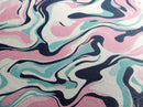 Pink, Black and Turquoise Preppy Wall Art Canvas Print, Girl's Dorm Room Wall Art, Abstract Print, Gift For Mom, Gift For Her
