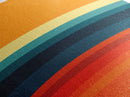 Shades Of The Sun Gradient Painting Print, Wood Framed Canvas, Minimalist Wall Art, Art Deco Inspired Living Room Decor