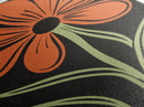 Orange Daisy with Black Background, Framed Canvas Print, Cute Floral Print, Botanical Minimalist Home Decor