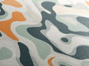 Abstract Camo Pattern Wall Art Framed Canvas Print, Man Cave Decor, Gift For Him, Retro Modern Abstract Art