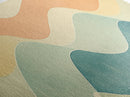 Pastel Abstract Aerial Geometric Giclee Art Print, Large Mid Century Modern Wall Art, Minimalist Decor For Living Room Above SOfa