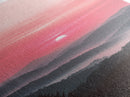 Sunset Over The Smoky Mountains, Framed Canvas Print, Smoky Mountain Art, Landscape Photography Style Home Decor, Retro Wave Art
