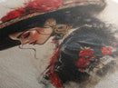 Chica Painting, Female Matador Canvas Print, Wood Framed Tejano Art