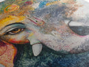 Ganesh Wall Art, Ganesha Painting Print, Framed Canvas Print, Painting of Ganesha, Ganesh Art