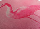 Preppy Pink Flamingo Painting Print, Trendy Wall Art, Animal Print, Framed Canvas Print, Wood Framed Art, Dorm Decor, Apartment Art