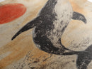 Wabi Sabi Whale Painting Print, Canvas Print, Ready To Hang Wall Art Whale Painting, Nautical Decor, Japanese Style Decor / Wall Art