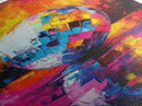 Reflections of a Disco Ball, Framed Canvas Print, Disco Ball Poster, Disco Ball Painting, Disco Ball Wall Art, Dance Studio Decor