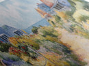 Panoramic Painting Print of Nantucket, Framed Canvas, Nautical Wall Art, Seascape landscape painting, Horizontal Nantucket Wall Art