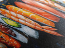 Wabi Sabi Sushing Painting Print, Panoramic Wall Art, Kitchen Decor, Restaurant Wall Art, Restaurant Decor, Sushi Art, Food Painting