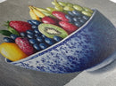 Still Life Oil Painting Print of Fruit in a Bowl, Framed Canvas Print, Victorian Oil Painting Still Life, Kitchen Wall Art, Kitchen Decor