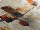 Retro 1920s Airplane In Flight Framed Canvas Print, Airplane Painting, Biplane Painting, Office Decor, Office Wall Art