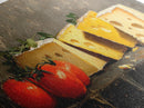 Still Life of Tomatoes and Cheese - Framed Canvas Print - Kitchen Wall Art - Kitsch Home Decor - Food Oil Painting Wall Art