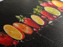 Funky Fruit Painting Print, Framed Canvas Art, Fruit Painting Rustic Large Farmhouse Kitchen Wall Art Vintage Fruit Wall Art For Kitchen