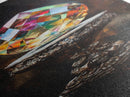 Faceted Crystal on Pedestal Canvas Print Gemstone Painting Sacred Geometry Art Original Artwork Above Couch Decor