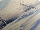 Winter Birch Tree Painting - Elegant Framed Canvas Print with Snowy Forest Scene in Minimalist Style for Nature Wall Art